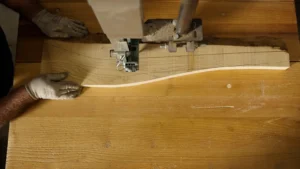 Nahaufnahme Zuschnitt von Möbelteilen